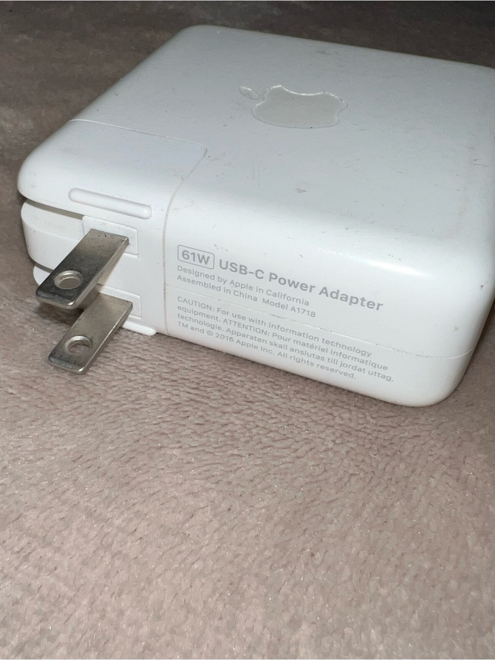 Apple Computer 61W USB-C Power Adapter